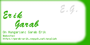 erik garab business card